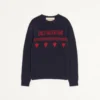 Pull en laine avec motif jacquard Chez Valentino Pull en laine avec motif jacquard Chez Valentino