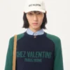 Pull en laine et coton avec motif jacquard Chez Valentino Pull en laine et coton avec motif jacquard Chez Valentino