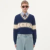 Pull en laine et coton avec motif jacquard Chez Valentino Pull en laine et coton avec motif jacquard Chez Valentino