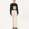 Pull en laine et coton avec patch Le Chat De La Maison Pull en laine et coton avec patch Le Chat De La Maison