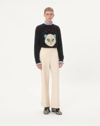 Pull en laine et coton avec patch Le Chat De La Maison