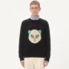 Pull en laine et coton avec patch Le Chat De La Maison Pull en laine et coton avec patch Le Chat De La Maison
