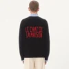 Pull en laine et coton avec patch Le Chat De La Maison Pull en laine et coton avec patch Le Chat De La Maison
