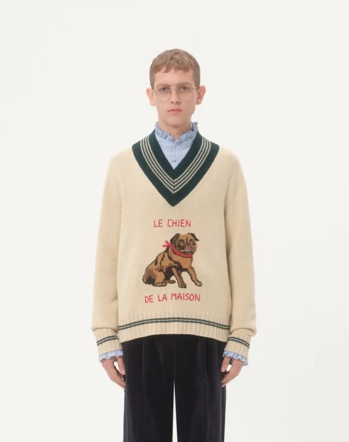 Pull en laine jacquard Le Chien De La Maison Pull en laine jacquard Le Chien De La Maison