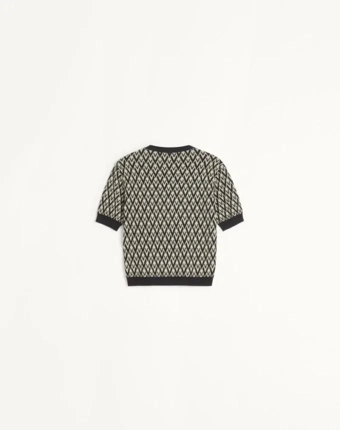 Pull en laine jacquard Toute La V