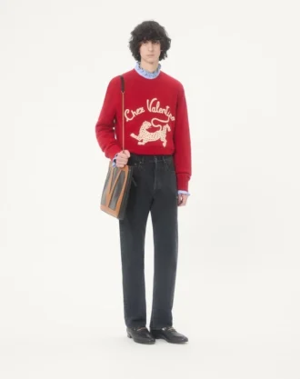Pull en laine Valentino avec broderie Chez Valentino & Panther Pull en laine Valentino avec broderie Chez Valentino & Panther