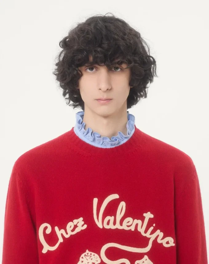 Pull en laine Valentino avec broderie Chez Valentino & Panther Pull en laine Valentino avec broderie Chez Valentino & Panther