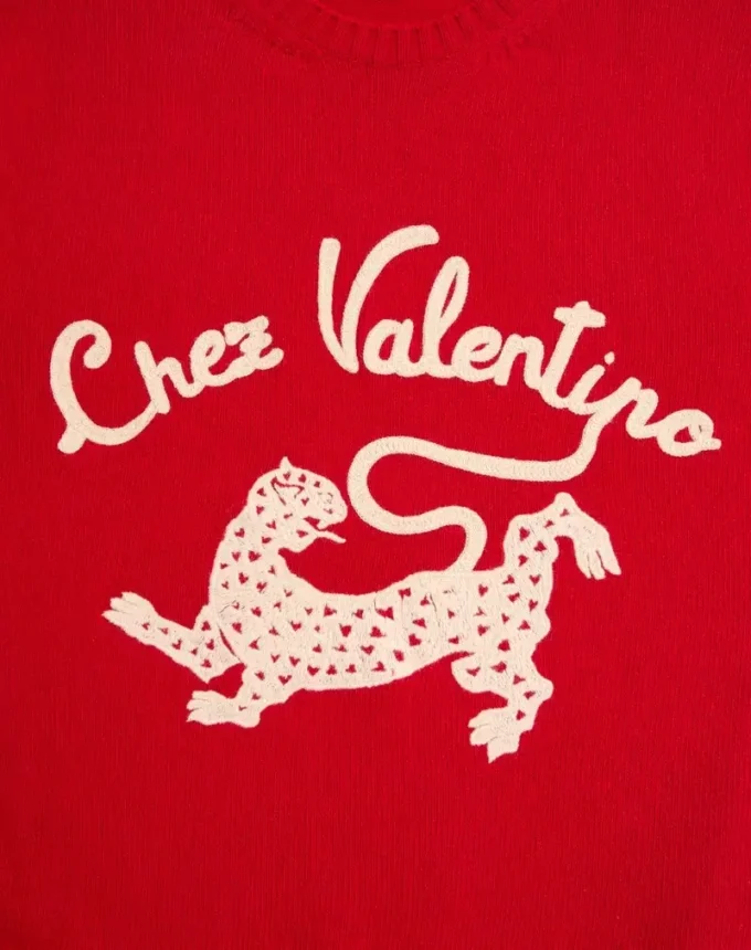 Pull en laine Valentino avec broderie Chez Valentino & Panther Pull en laine Valentino avec broderie Chez Valentino & Panther