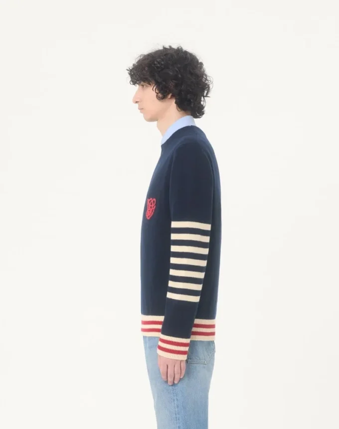 Pull en laine Valentino avec broderie VG Pull en laine Valentino avec broderie VG