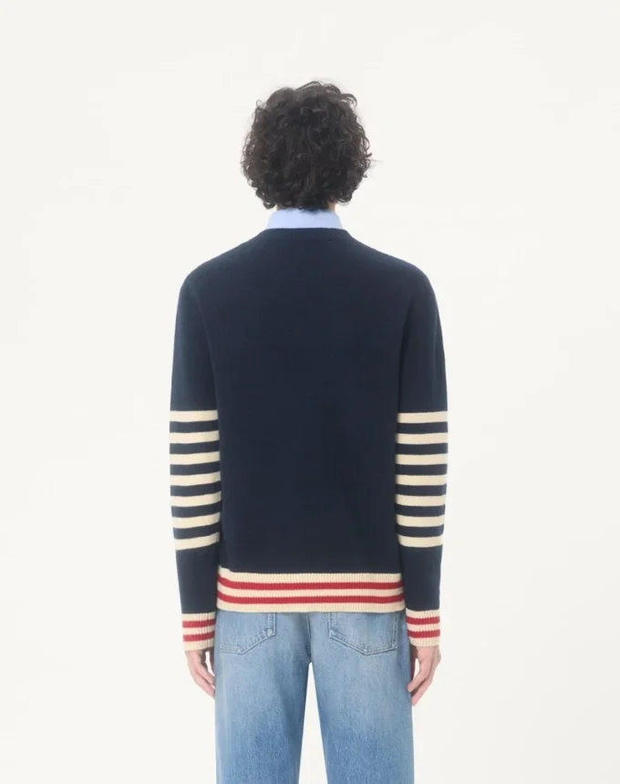 Pull en laine Valentino avec broderie VG Pull en laine Valentino avec broderie VG