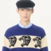 Pull en laine Valentino avec motif panthère jacquard Pull en laine Valentino avec motif panthère jacquard