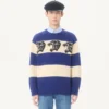Pull en laine Valentino avec motif panthère jacquard Pull en laine Valentino avec motif panthère jacquard