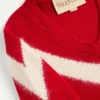 Pull en laine Valentino avec nœud VLogo dans le dos Pull en laine Valentino avec nœud VLogo dans le dos