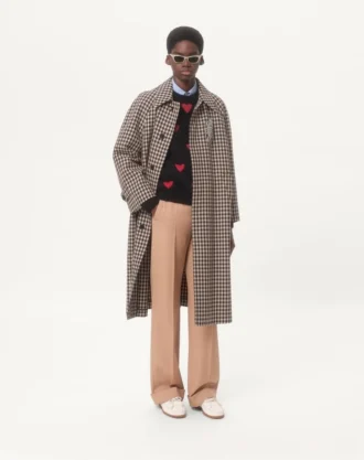 Pull en mohair et lurex avec motif jacquard en forme de cœur Pull en mohair et lurex avec motif jacquard en forme de cœur