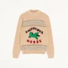 Pull Valentino en laine et coton avec écusson cheval Valentino Pull Valentino en laine et coton avec écusson cheval Valentino