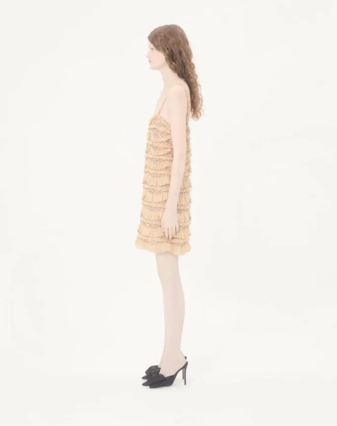 Robe courte brodée en tulle Illusione Robe courte brodée en tulle Illusione