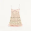 Robe courte brodée en tulle Illusione Robe courte brodée en tulle Illusione