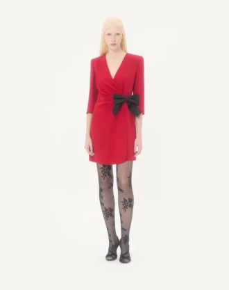 Robe courte Cady Couture avec nœud en faille