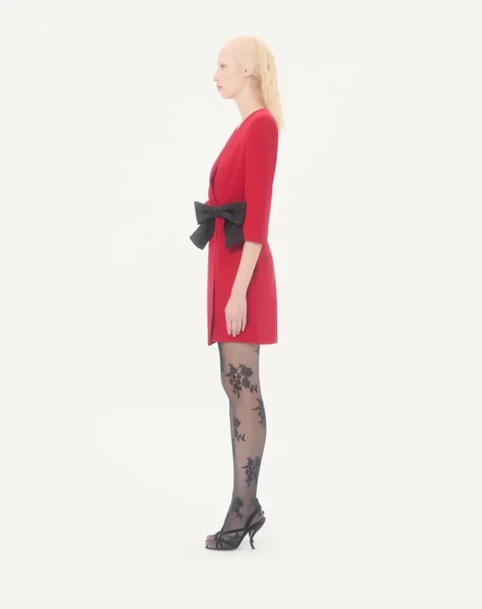 Robe courte Cady Couture avec nœud en faille Robe courte Cady Couture avec nœud en faille