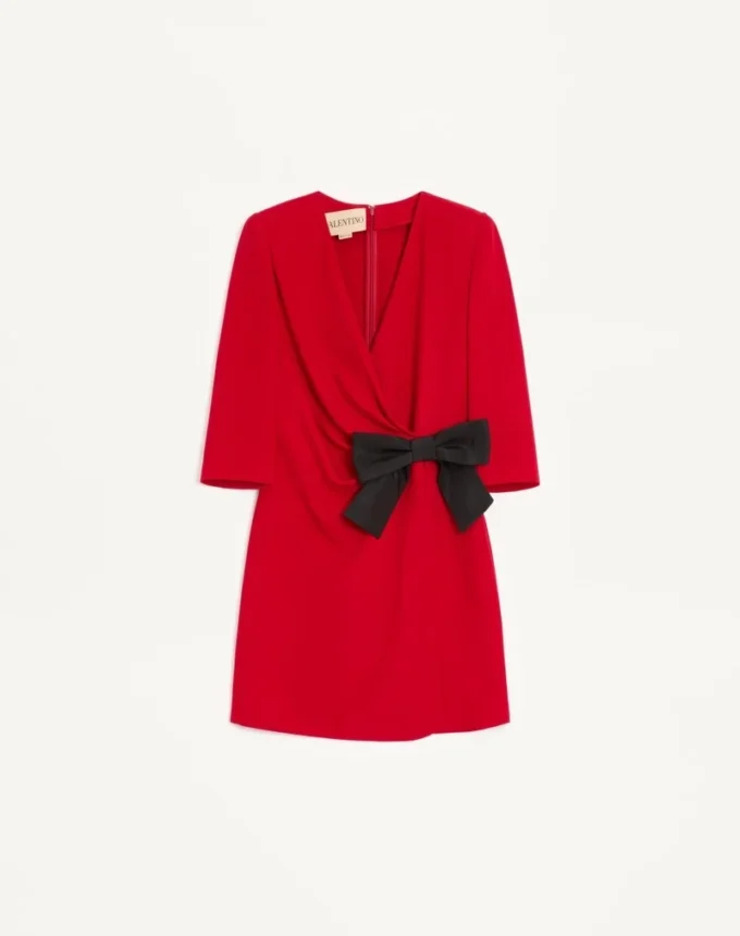 Robe courte Cady Couture avec nœud en faille Robe courte Cady Couture avec nœud en faille