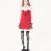 Robe courte en crêpe brodé Couture Robe courte en crêpe brodé Couture