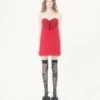Robe courte en crêpe brodé Couture Robe courte en crêpe brodé Couture