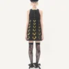 Robe courte en crêpe brodé Couture Robe courte en crêpe brodé Couture