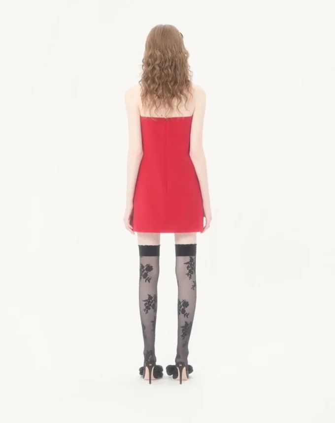Robe courte en crêpe brodé Couture Robe courte en crêpe brodé Couture