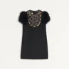 Robe courte en crêpe brodé Couture Robe courte en crêpe brodé Couture