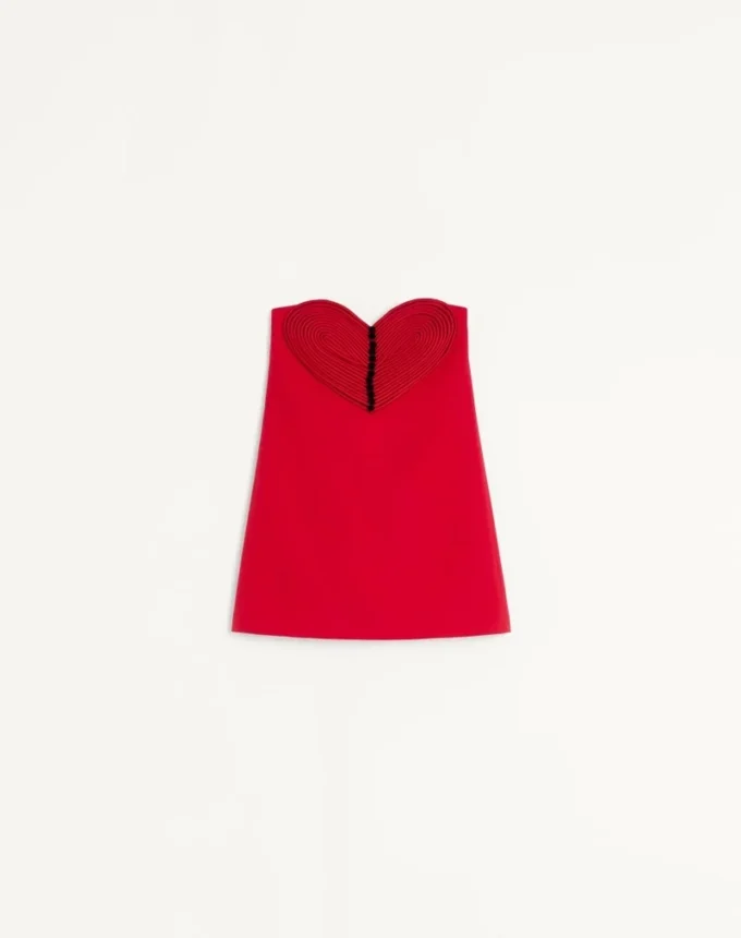 Robe courte en crêpe brodé Couture Robe courte en crêpe brodé Couture