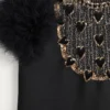 Robe courte en crêpe brodé Couture Robe courte en crêpe brodé Couture