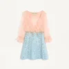 Robe courte en crêpe brodé Couture Robe courte en crêpe brodé Couture