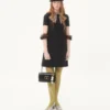 Robe courte en crêpe couture Robe courte en crêpe couture