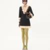Robe courte en crêpe couture Robe courte en crêpe couture