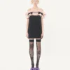 Robe courte en crêpe couture Robe courte en crêpe couture