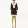 Robe courte en crêpe couture Robe courte en crêpe couture