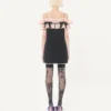 Robe courte en crêpe couture Robe courte en crêpe couture