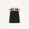 Robe courte en crêpe couture Robe courte en crêpe couture