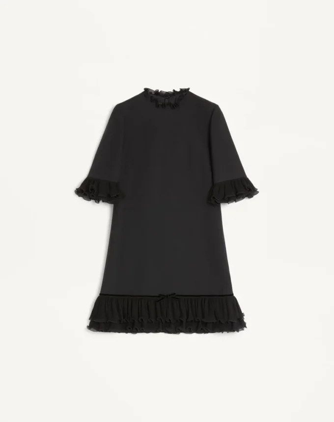 Robe courte en crêpe couture Robe courte en crêpe couture