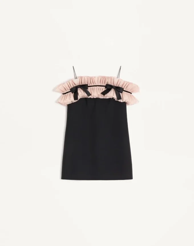 Robe courte en crêpe couture Robe courte en crêpe couture