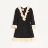 Robe courte en crêpe couture Robe courte en crêpe couture
