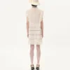 Robe courte en lin léger brodé
