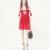 Robe courte en mousseline Robe courte en mousseline