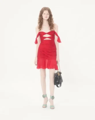 Robe courte en mousseline