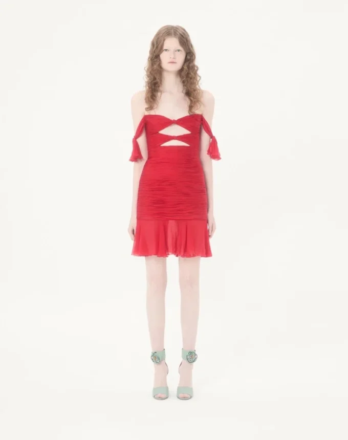 Robe courte en mousseline Robe courte en mousseline