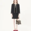 Robe courte en tweed Canestrello brodé