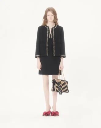 Robe courte en tweed Canestrello brodé Robe courte en tweed Canestrello brodé
