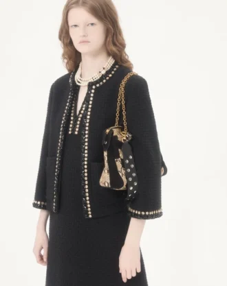 Robe courte en tweed Canestrello brodé Robe courte en tweed Canestrello brodé