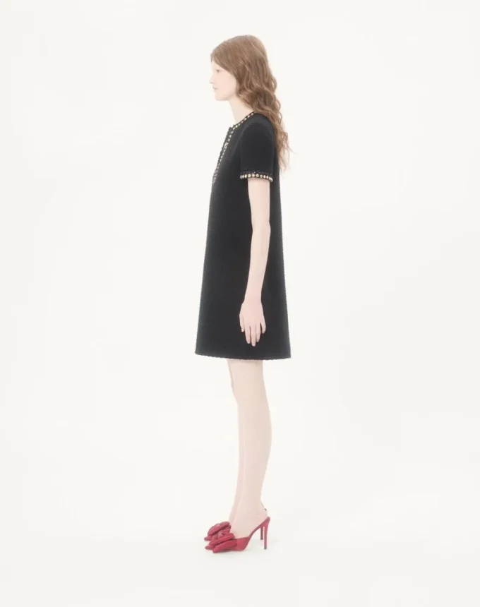 Robe courte en tweed Canestrello brodé