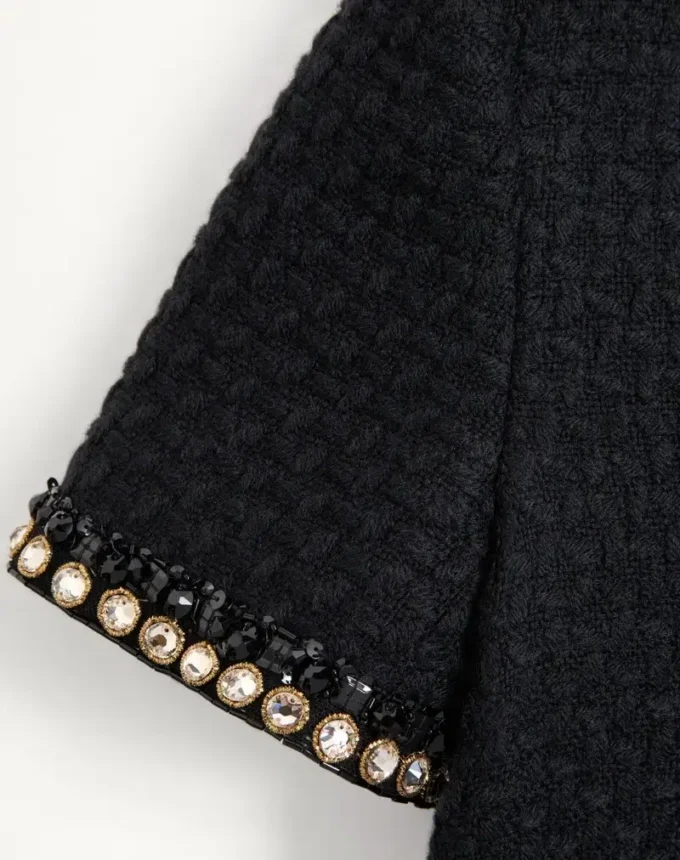 Robe courte en tweed Canestrello brodé